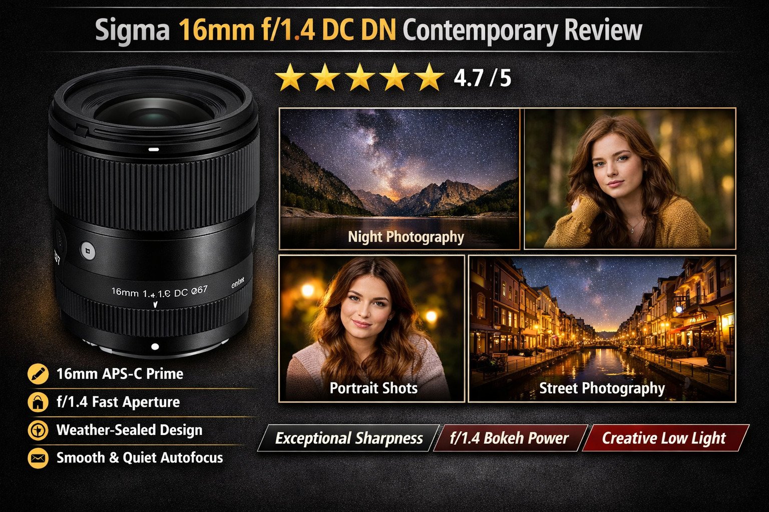sigma 16mm f/1.4 dc dn wide-angle