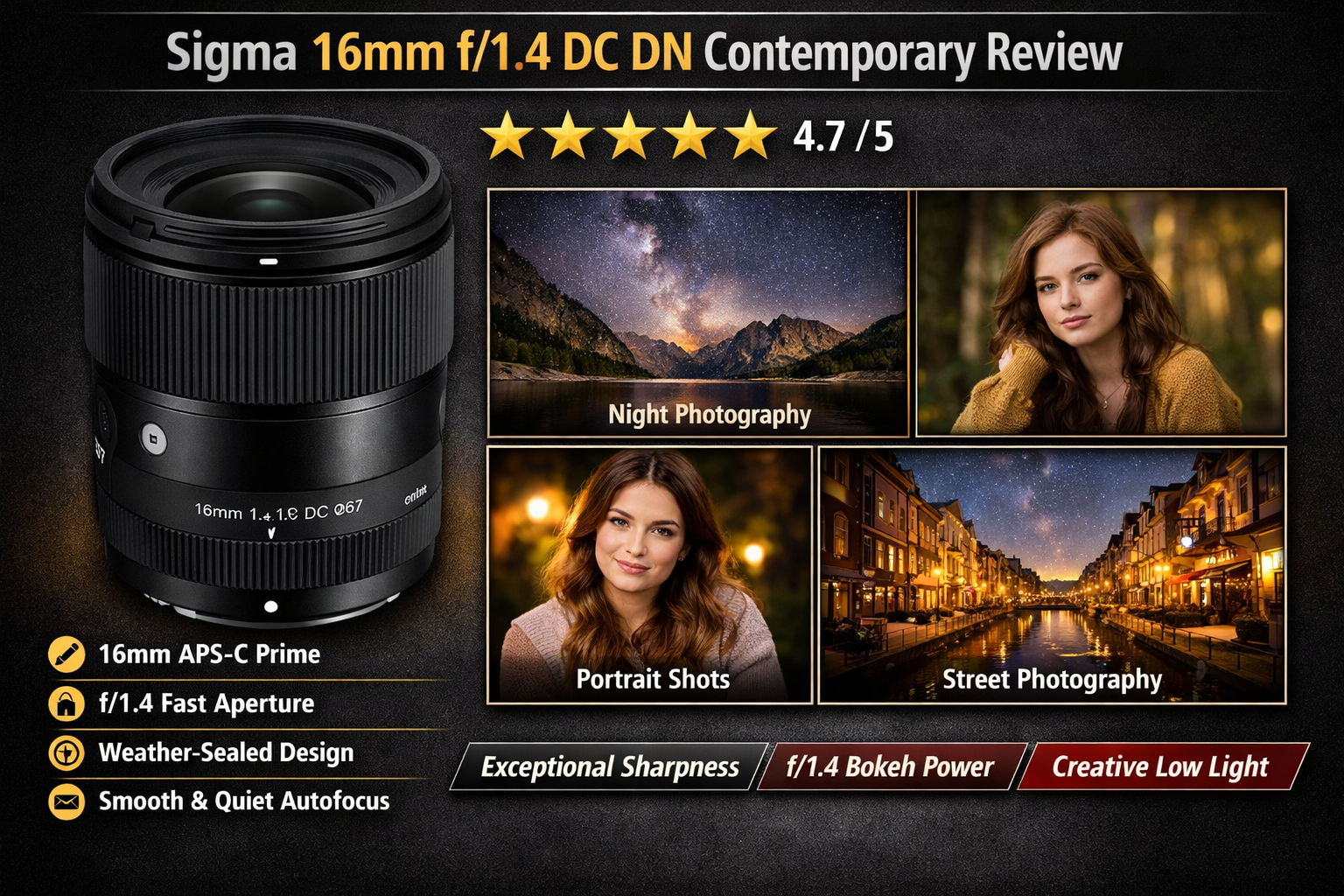 sigma 16mm f/1.4 dc dn wide-angle